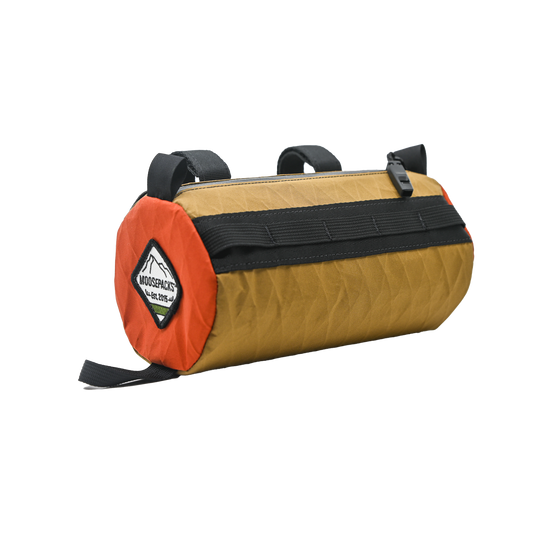 MoosePacks Handlebar Bag Chestnut and orange